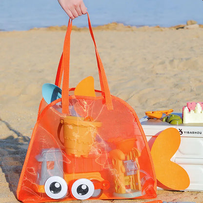 Bolsa de Playa para Niños con Diseño Big Eye – Bolso Portátil para Viajes y Juguetes (Kids Beach Bag with Cartoon Big Eye Design – Portable Travel Tote for Toys & Swimsuits)