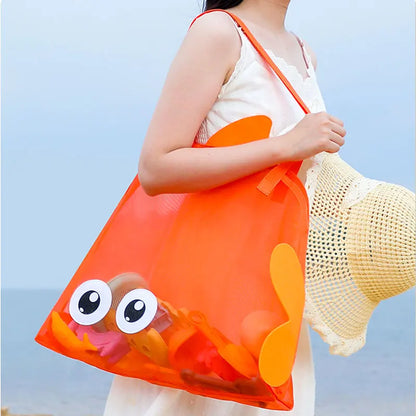 Bolsa de Playa para Niños con Diseño Big Eye – Bolso Portátil para Viajes y Juguetes (Kids Beach Bag with Cartoon Big Eye Design – Portable Travel Tote for Toys & Swimsuits)
