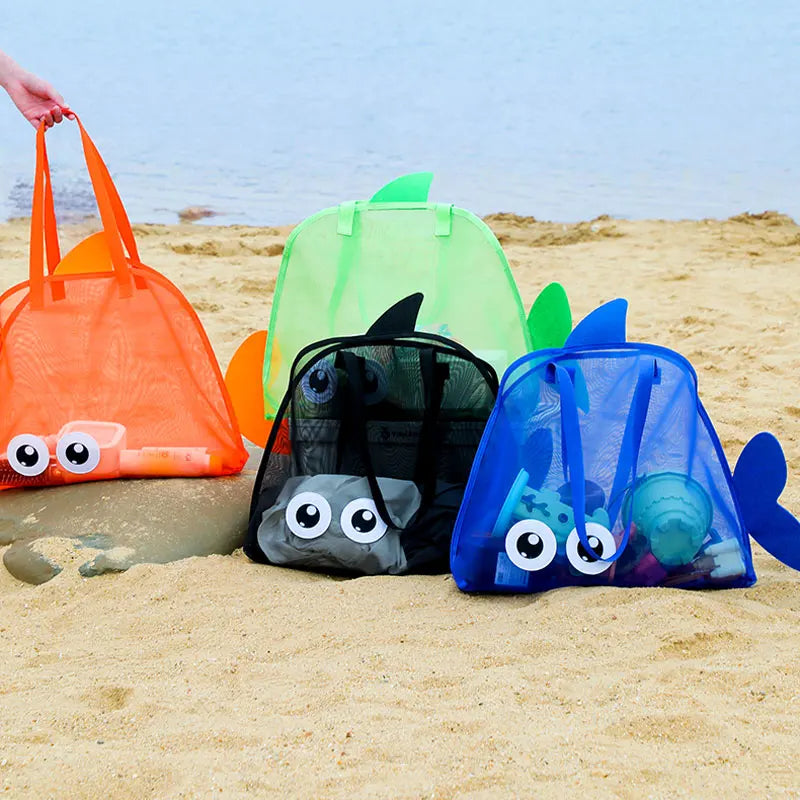 Bolsa de Playa para Niños con Diseño Big Eye – Bolso Portátil para Viajes y Juguetes (Kids Beach Bag with Cartoon Big Eye Design – Portable Travel Tote for Toys & Swimsuits)