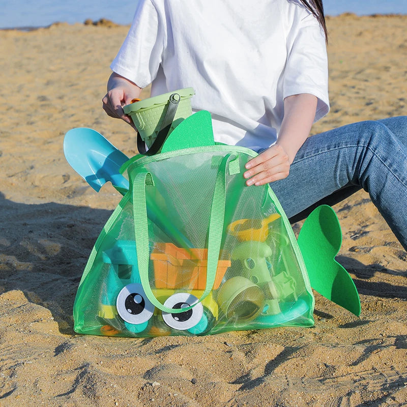 Bolsa de Playa para Niños con Diseño Big Eye – Bolso Portátil para Viajes y Juguetes (Kids Beach Bag with Cartoon Big Eye Design – Portable Travel Tote for Toys & Swimsuits)