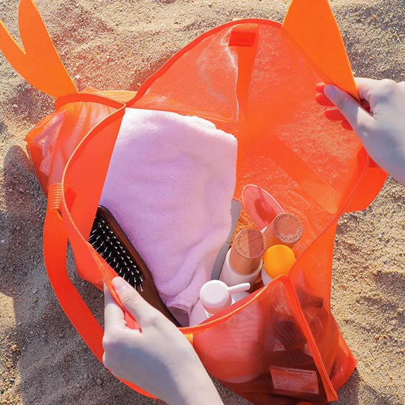 Bolsa de Playa para Niños con Diseño Big Eye – Bolso Portátil para Viajes y Juguetes (Kids Beach Bag with Cartoon Big Eye Design – Portable Travel Tote for Toys & Swimsuits)